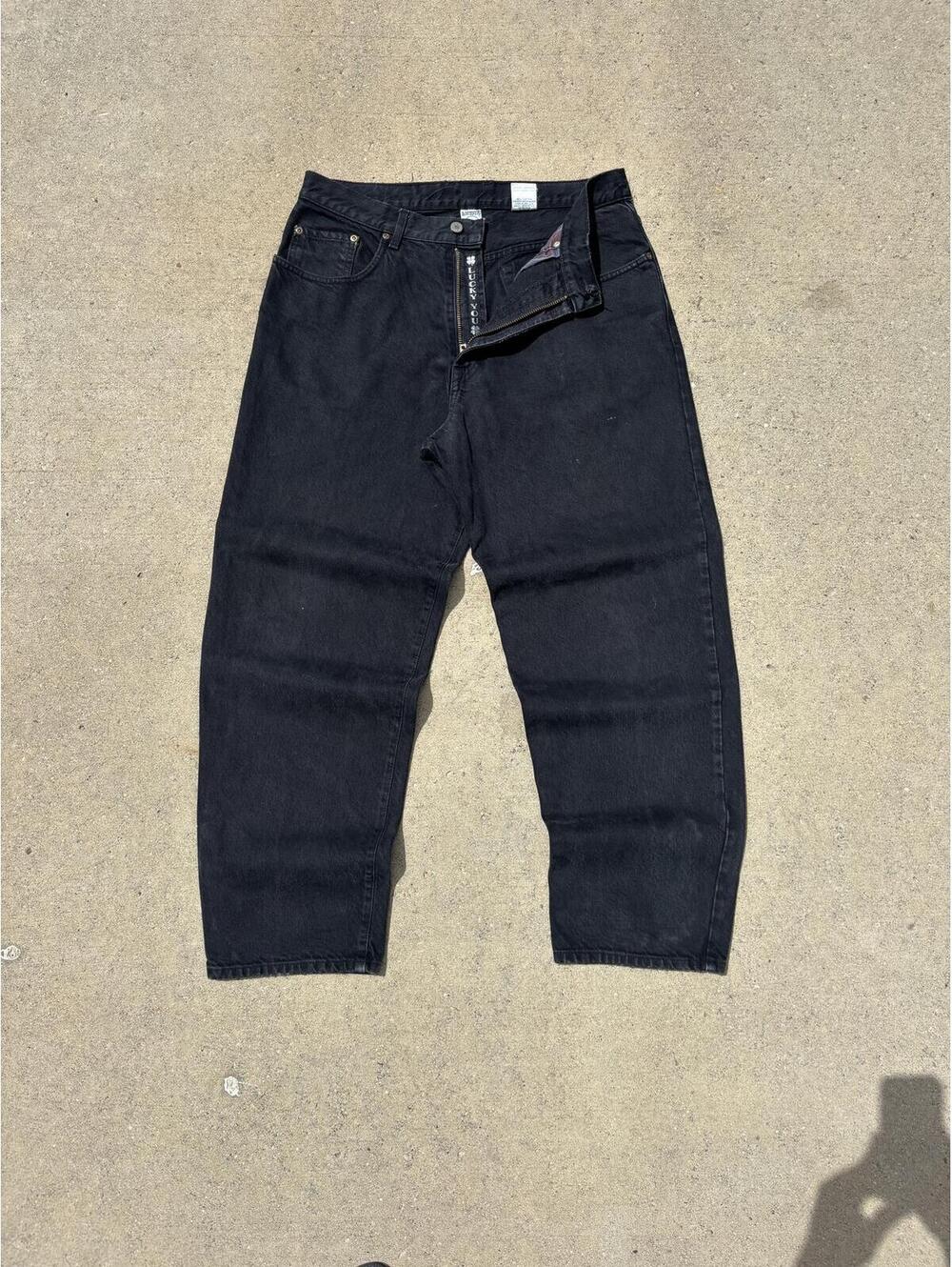 Vintage Lucky Brand Black Relaxed Jeans Size 34 Made in USA
